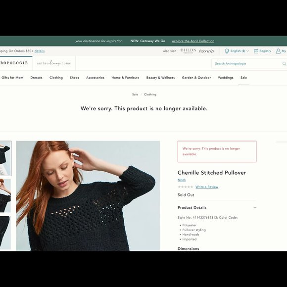 Anthropologie Moth Chenille Stitched Pullover - Picture 5 of 13